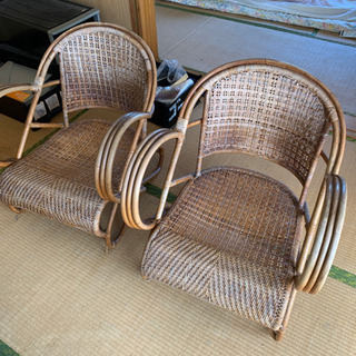 手作りの竹？の椅子