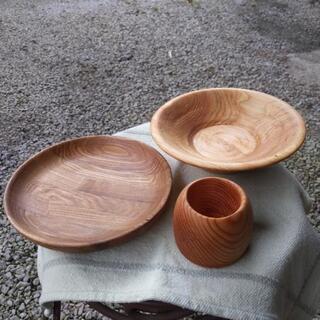 手作り木製皿セット