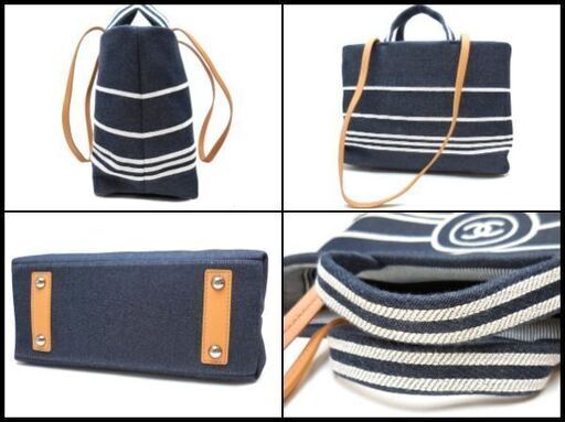 美品 CHANEL シャネル デニム ココマーク トートバッグ ショルダー