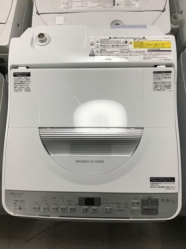 【送料無料・設置無料サービス有り】洗濯乾燥機 2018年製 SHARP ES-TX5C-S 中古