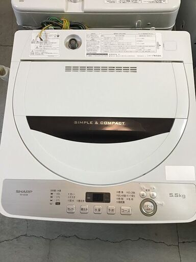 【送料無料・設置無料サービス有り】洗濯機 2018年製 SHARP ES-GE5B 中古