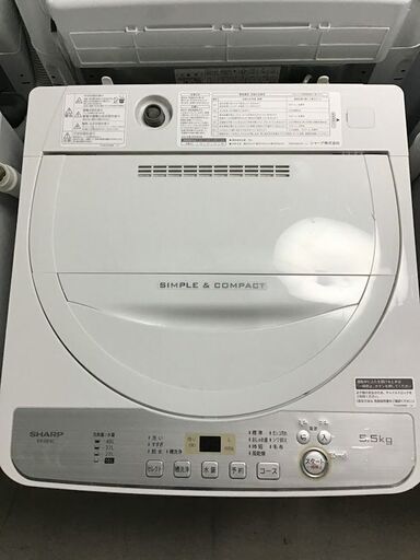 ✨特別SALE商品✨5.5K 洗濯機 2018年製 SHARP ES-GE5C-W 中古家電