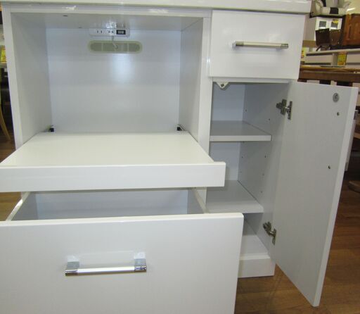 R212 食器棚・レンジボード・キッチンボード 幅80cm 美品