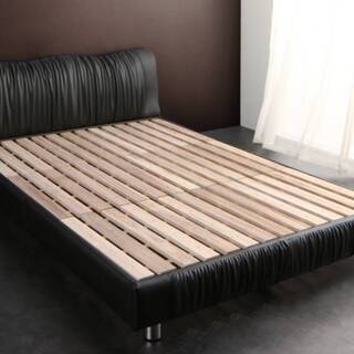 【9261】ダブルベッド・モダンデザインベッドフレーム・ブラック