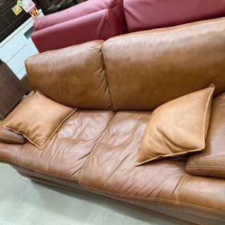 NITORI ニトリ 3Pソファ 3人がけソファ レザータイプ　糸島福岡唐津　1016-02