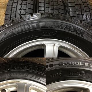【DUNLOP WINTER MAXX WM01 175/65R14】スタッドレス【BS FEID 社外 14インチ 5.5J4HPCD100+45】フィット キューブ等　(VTJ194) クレジットカード QR決済可能
