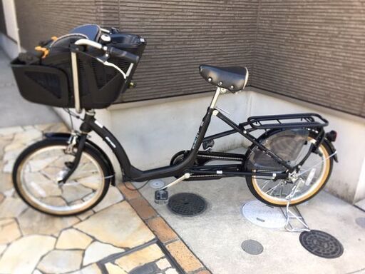電動ではありません！美車完全整備品！ブリヂストン　アンジェリーノ　子供乗せ自転車　20インチ　3人乗り　黒　一般車