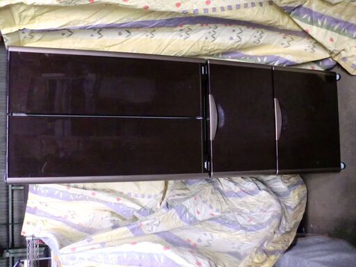 日立４ドア　Ｒ-Ｘ370（Ｍ）形　冷蔵庫　超スリムタイプ　自動製氷　ブラウン色　２００８年　動作保証付き