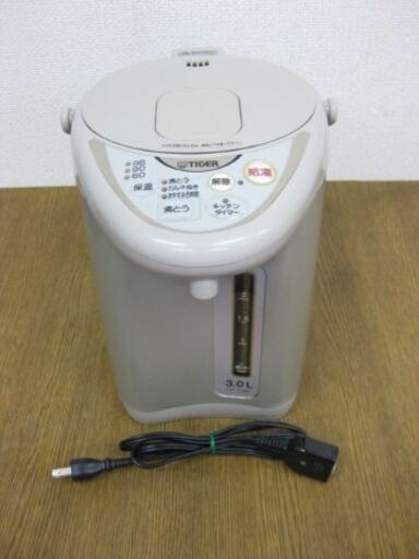 TIGER タイガー マイコン電動ポット PDF-F300 2000年製　湯沸かし器 魔法瓶