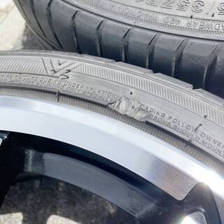 クリフクライム TC-03 8J ×19 +45 5-114.3 ★ 山あり 225/35R19 ★ ブラックポリッシュ ブラポリ ヴォクシー ノア ステップ ツライチ　①