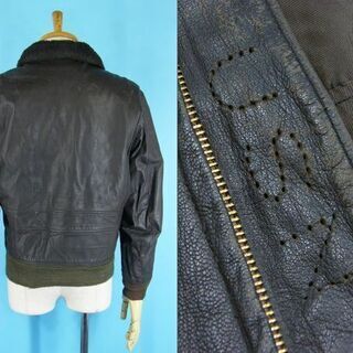 AVIREX G-1 USED加工//実物 USN G-1 黒タグ