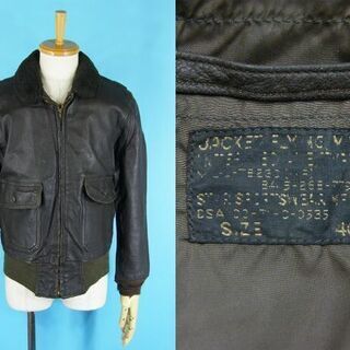 AVIREX G-1 USED加工//実物 USN G-1 黒タグ