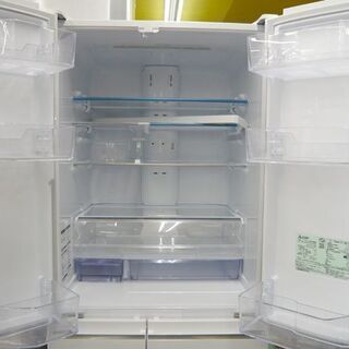 札幌 470L 2017年製 6ドア冷蔵庫 三菱 幅65cm スリム MR-WX47A-W1 