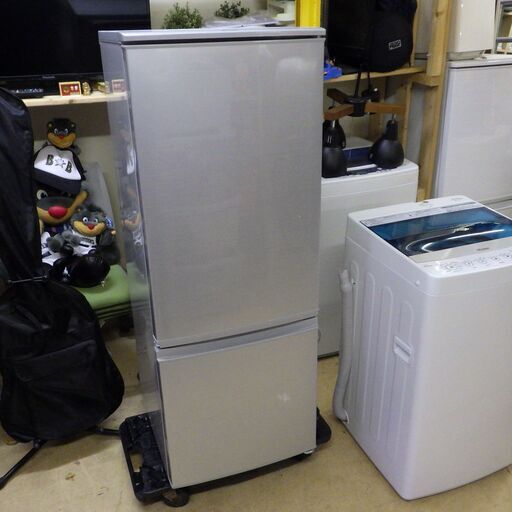 格安！店舗受け渡し可能　2016年製　シャープ 冷蔵庫 つけかえどっちもドア 167L シルバー SJ-D17B-S　動作品　札幌市内限定配送