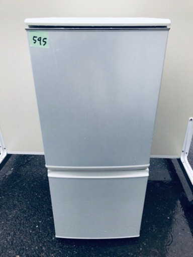 595番 シャープ✨ノンフロン冷凍冷蔵庫✨SJ-S14T-W‼️