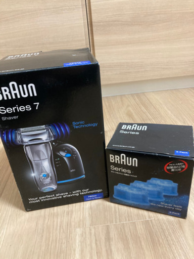 【未使用】（取引相手決まりました）ブラウンシリーズ7＋専用洗浄液３個付