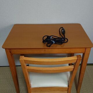 【ネット決済】テーブルタイプ 一人こたつ+椅子 セット