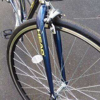 《売約済み》《再、最終値下げ》《市内配達無料》新車ヘッドクロスバイク　ネイビー　６段切り替え　