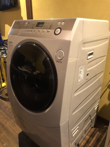 【2015年製】SHARP シャープ 洗濯9kg 乾燥6kg ドラム式洗濯乾燥機　ES-V600-NL