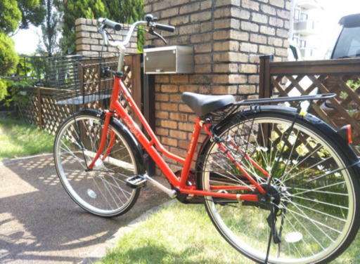 自転車　赤