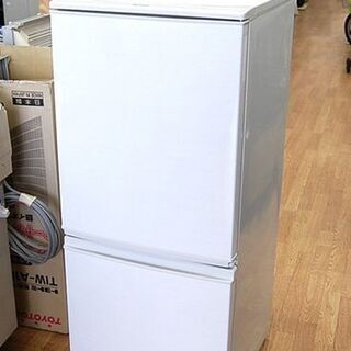 冷蔵庫 2ドア 137L 2017年製 シャープ SHARP SJ-D14C-W ホワイト