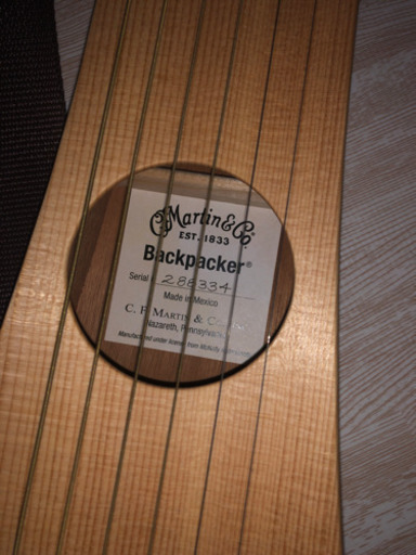 Martin backpacker（バックパッカー） トラベルギター（2020年4月購入 