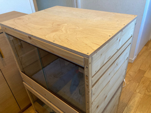 (自作)木製飼育ケージ2つ (60×45×45)