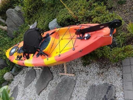 シットオン カヤック☆ラダー付き☆L373cm W78cm☆一人乗り 