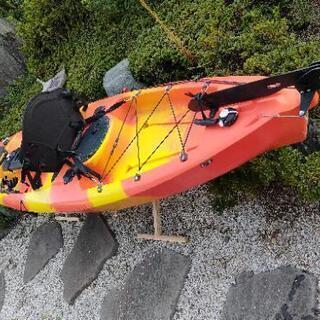 シットオン　カヤック★ラダー付き★L373ｃｍ　W78ｃｍ★一人乗り★フィッシング　カヤック　カヌー★神戸から　 シットオン カヤック☆ラダー付き☆L373cm W78cm☆一人乗り