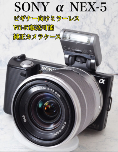 ビギナー向け●超小型・超軽量●Wi-Fi転送●ソニー α NEX-5 安心のゆうパック代引き発送！送料、代引き手数料無料！