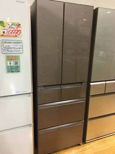 12/18 値下げ! 美品 2015年製 MITSUBISHI 525Lフレンチドア冷蔵庫 MR-WX53Y-P 日本製 三菱