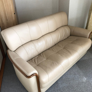 ◾️本革高級ソファー　3人掛け　浜本工芸製