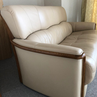 ◾️本革高級ソファー　3人掛け　浜本工芸製