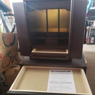 【021009】♦仏壇&専用台（スペインⅡ/スポットⅡ）♦Yagiken(八木研)♦ダークブラウン♦美品♦サンメニー５寸香炉付き♦ローソク・お線香付き