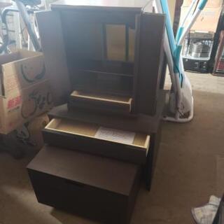 【021009】♦仏壇&専用台（スペインⅡ/スポットⅡ）♦Yagiken(八木研)♦ダークブラウン♦美品♦サンメニー５寸香炉付き♦ローソク・お線香付き