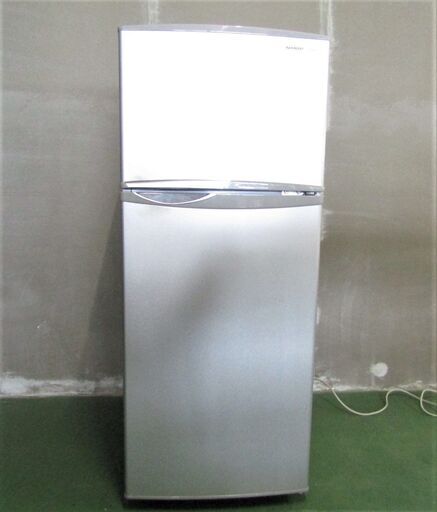N1651・ 稼働品 シャープ SJ-H12W-S 2ドア 冷凍冷蔵庫 118L シルバー 中古 小型 右開き 一人暮らし用 家電 家庭用 2012年