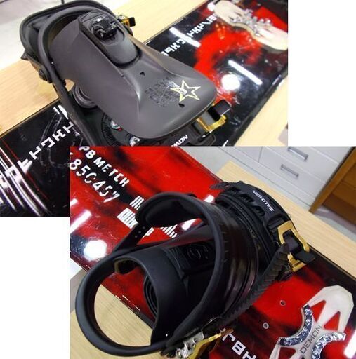 スノーボード 153cm キラーループ 赤/黒 バインディング サロモン SP3