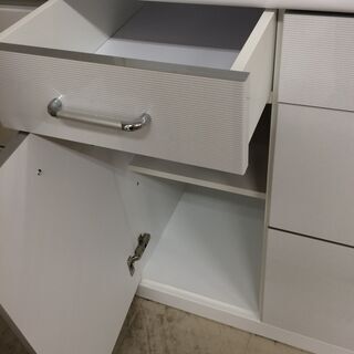 J390 高橋木工所 食器棚 ダイニングボード ホワイト 1400×550×2010 クリーニング済み