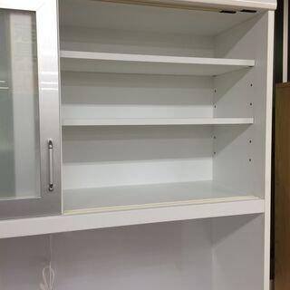 J390 高橋木工所 食器棚 ダイニングボード ホワイト 1400×550×2010 クリーニング済み