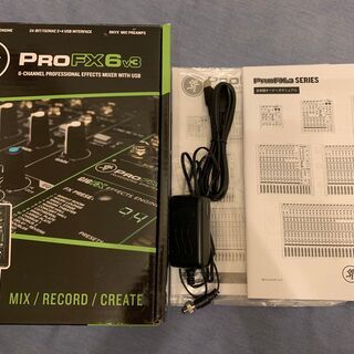中古美品】Mackie ProFX6v3 エフェクト/USB内蔵 ミキサー オーディオ