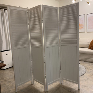 パーテーション 木4連 木製ホワイトおしゃれ アルバイト募集 長堀橋のインテリア雑貨 小物の中古あげます 譲ります ジモティーで不用品の処分