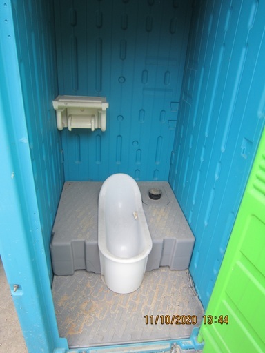 山口県発　中古仮設トイレ　簡易水洗　和式