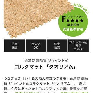 【新品･未開封】コルクマット 45cm 96枚 