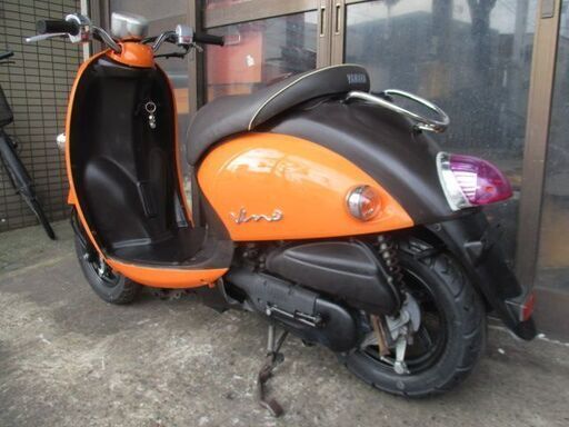 ヤマハ　ビーノ-ＦＩ　エンジン機関良好　各所点検整備済み　人気のオレンジ色 ヤマハ ビーノ-FI エンジン機関良好 各所点検整備済み 人気のオレンジ色