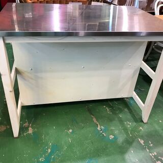 ニトリ ワークテーブル (シナモ12078WH ステン)