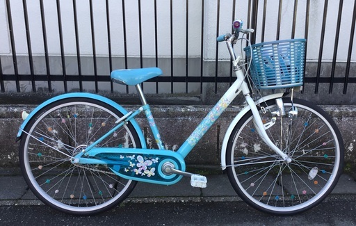 美品車 可愛い ブリヂストン 24インチ 子供用自転車 ブルー 鍵付き ヘルメット付き ウィナーズ 妙興寺のその他の中古あげます 譲ります ジモティーで不用品の処分