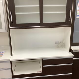 カップボード ホワイト 2枚扉【トレファク牛久店】