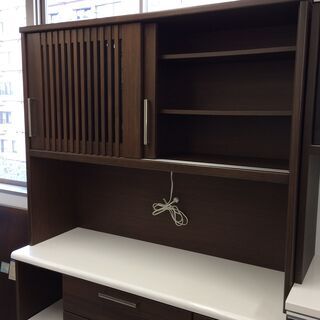 J394 ニトリ 食器棚 ダイニングボード ビゼン 140KB DBR ダークブラウン 1400×500×2000 クリーニング済み