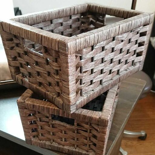 かご エコクラフト バスケット わん 広島のインテリア雑貨 小物 小物入れ の中古あげます 譲ります ジモティーで不用品の処分