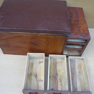 長火鉢（関東火鉢）・ケヤキ材 火箸付き。 - その他